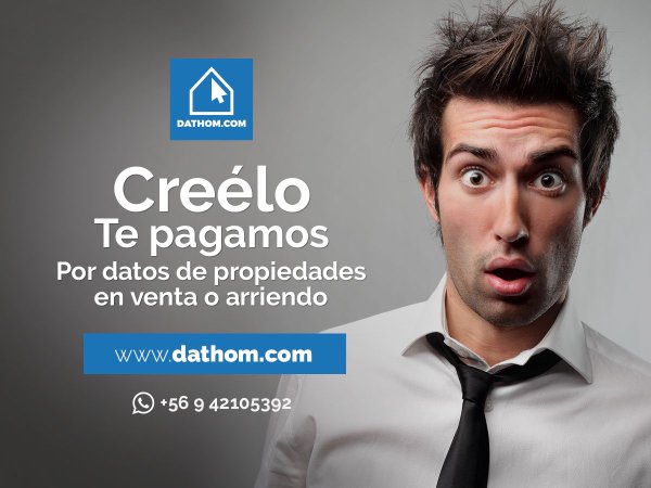 dathomcom's tweet image. ¿ Buscando ingresos extra ? ¡ Comparte datos de propiedades en venta o arriendo y gana comisiones ! 😁
Registrate en dathom.com