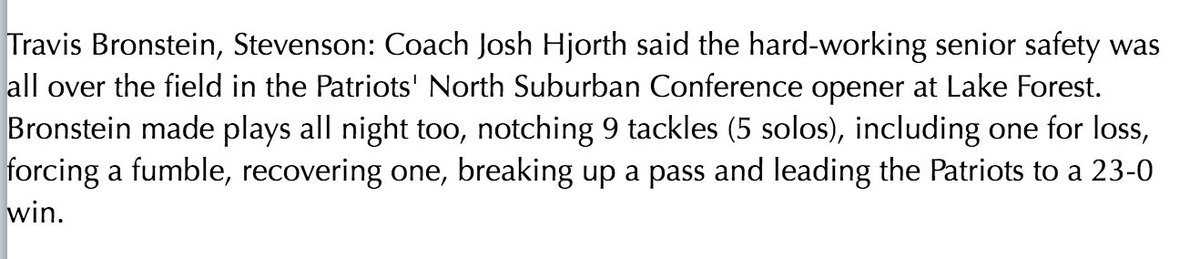 SHSpatFB's tweet photo. Congrats to @BronsteinTravis for winning @dhpreps Defensive Player of the Week #HFT 
https://t.co/Fs2Z67NmLH https://t.co/36ZvtNnK56