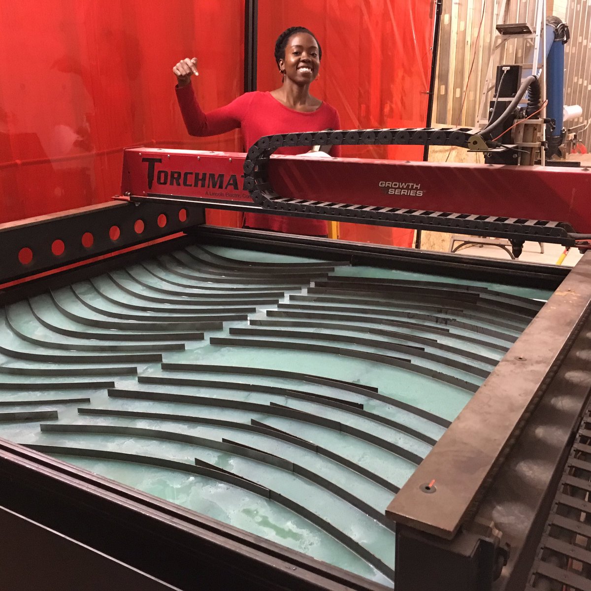 3Dhotbed's tweet photo. We are obsessed with finding a reason to use the #untfablab's plasma cutter. Any ideas? https://t.co/IjwLa5rBKP