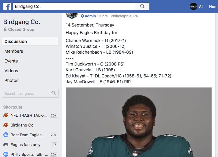  HAPPY BIRTHDAY, CHANCE WARMACK,FROM THE FANS FROM BIRDGANG CO. FACEBOOK PAGE! 