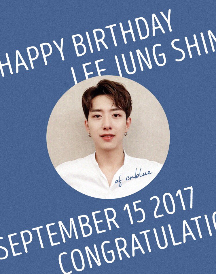 Happy birthday dear Lee Jung Shin     