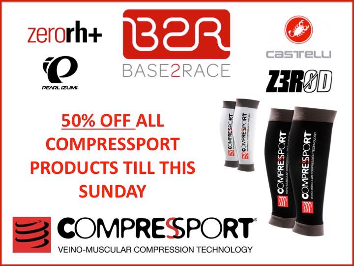 50% OFF ALL COMPRESSPORT PRODUCTS TILL SUNDAY 16TH SEPTEMBER.