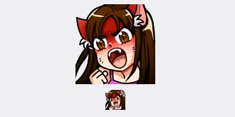 NyuuMew's tweet photo. It's finally happened.. Sub emote is now live, yay! Thank you @shoujomilku <3! https://t.co/tWYNndMeN4