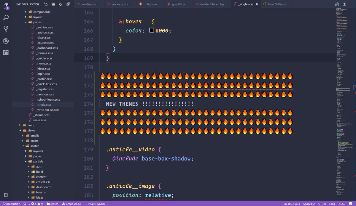 chris sevilleja on twitter any good newish vs code themes out