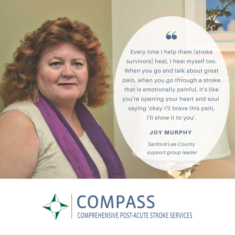NCCOMPASSStudy's tweet photo. Thrilled to share Joy's story! Go to: https://t.co/048qU0wJIs #supportgroupleader #wakeforestneuro @PCORI @UNCneurology @StrokeAHA_ASA https://t.co/APupsnkONL