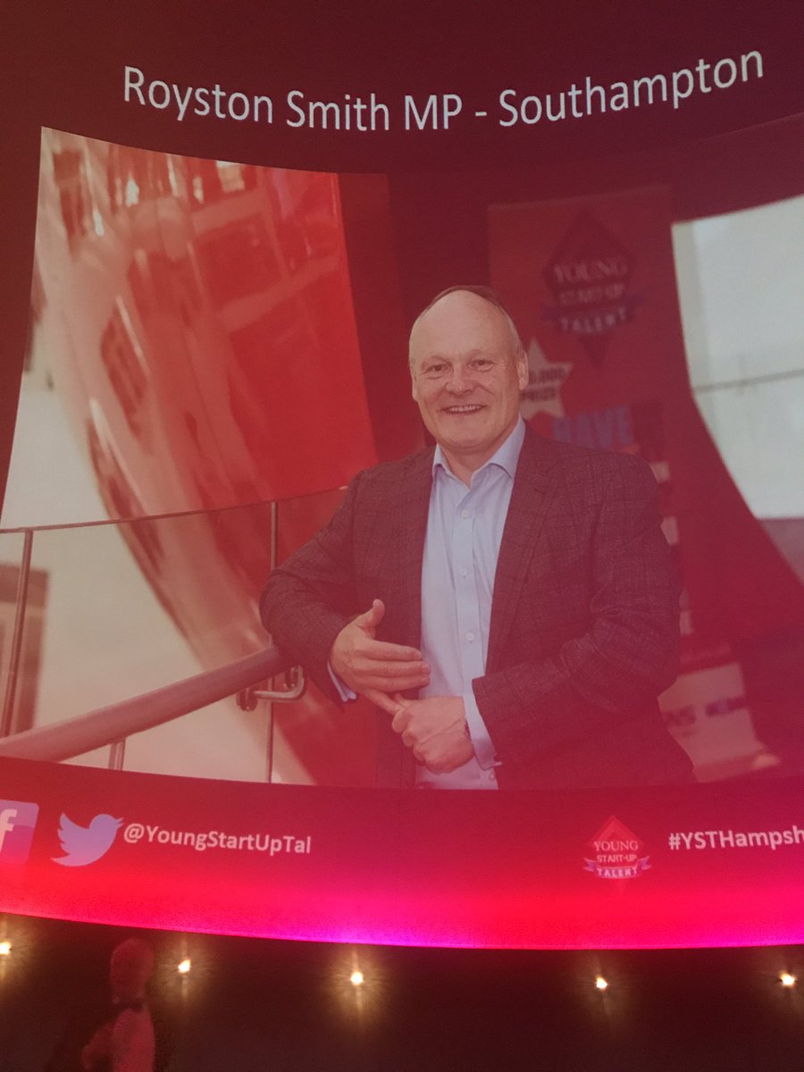 Here's Royston - bigging it up at YST.  #youngstartup