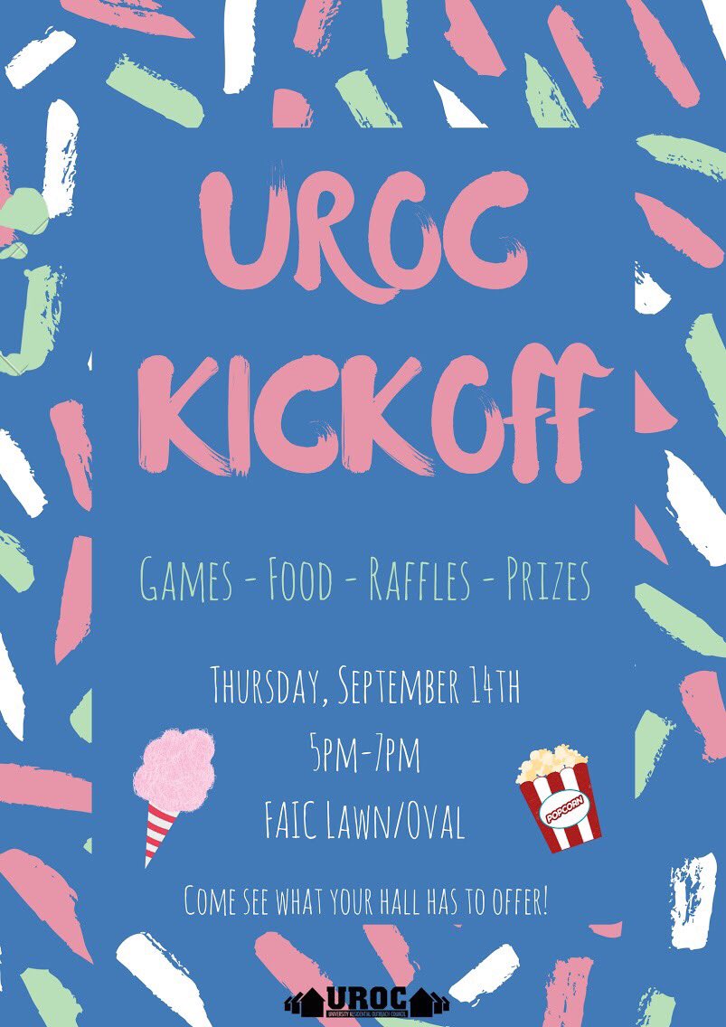 UROCeastern's tweet image. Join us for our Kickoff Event from 5-7pm @ the Fine Arts Oval! There will be raffles, games &amp;amp; tasty treats! Come tye dye a t-shirt!