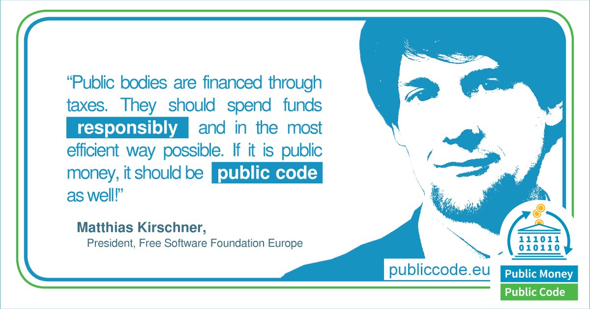More than 5,000 people demand: If it is public money, it should be #PublicCode as well! Add your signature here: publiccode.eu/#action