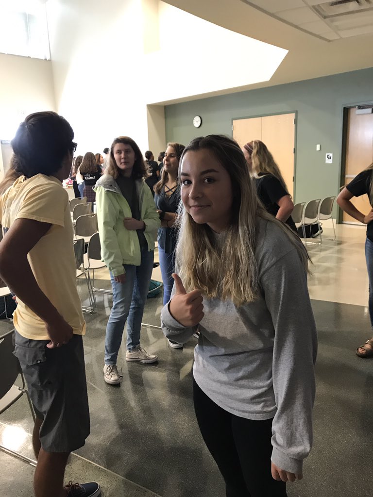 khs2020senate's tweet photo. spotted: Our sophomore pres killing it in the icebreaker pterodactyl.  disappointed if you weren't here https://t.co/RbYQAPY8Wy