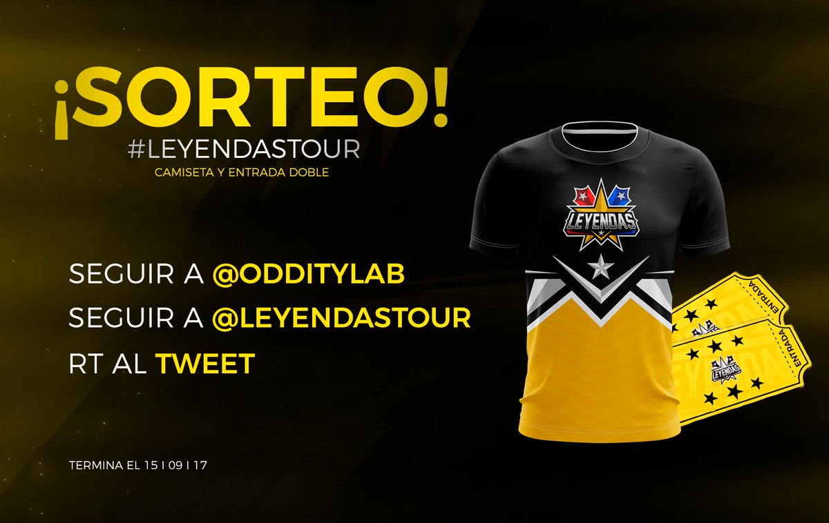SevenBlur's tweet image. 💡 ¡Estamos sorteando una entrada doble y una camiseta del evento @LeyendasTour! RT y follow para participar! 
🕔 ¡Acaba en 24hs!