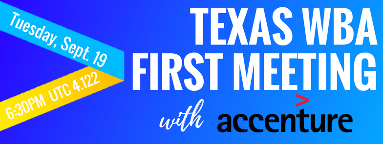 TexasWBA's tweet photo. Have you heard?! Our first meeting is on TUESDAY! Learn more about what "A Day in the Life of a Consultant" is really like! See you there! https://t.co/CxrxSiKxGU