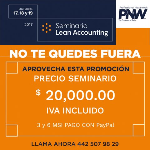 AccountingLean's tweet image. Aprovecha esta promoción, !ÚLTIMOS LUGARES!, goza de los beneficios de unas finanzas esbeltas y sanas en tu organización.