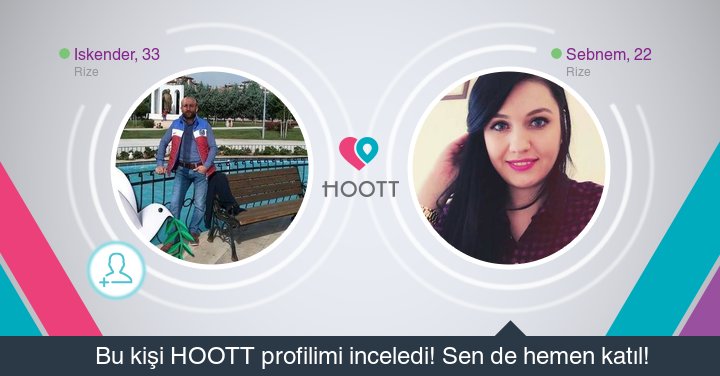 #HOOTTapp Yakınındaki kişilerle sohbet etmek için HOOTT indir. HOOTT ile Eğlen! goo.gl/jPUaB0