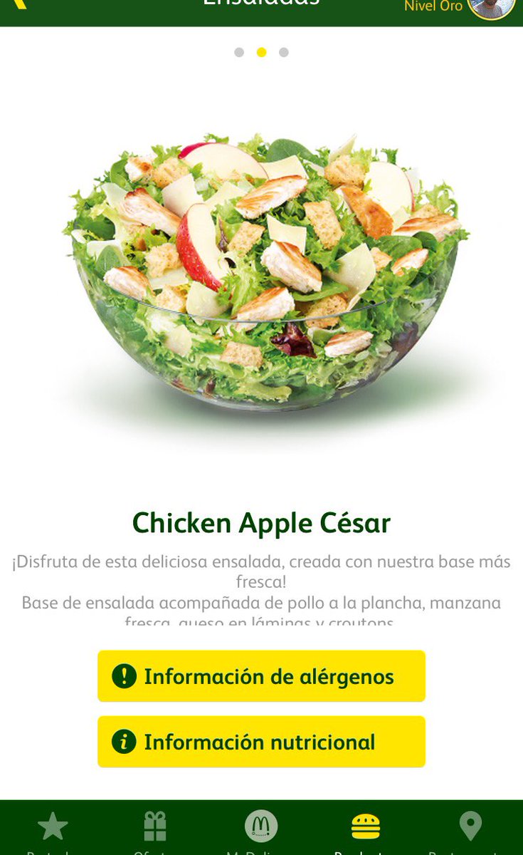 Informacion nutricional de la ensalada de manzana