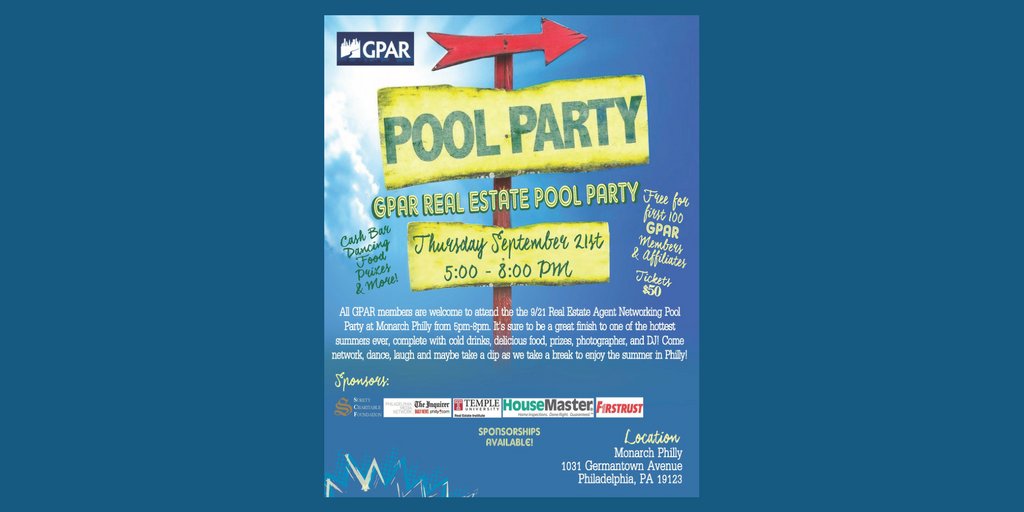 PhillyRealtors's tweet photo. Thursday night bid farewell to summer at @MonarchPhilly. FREE for the first 100 Members to registered here: https://t.co/L6iwL0p0DT https://t.co/XMG96R2cnr