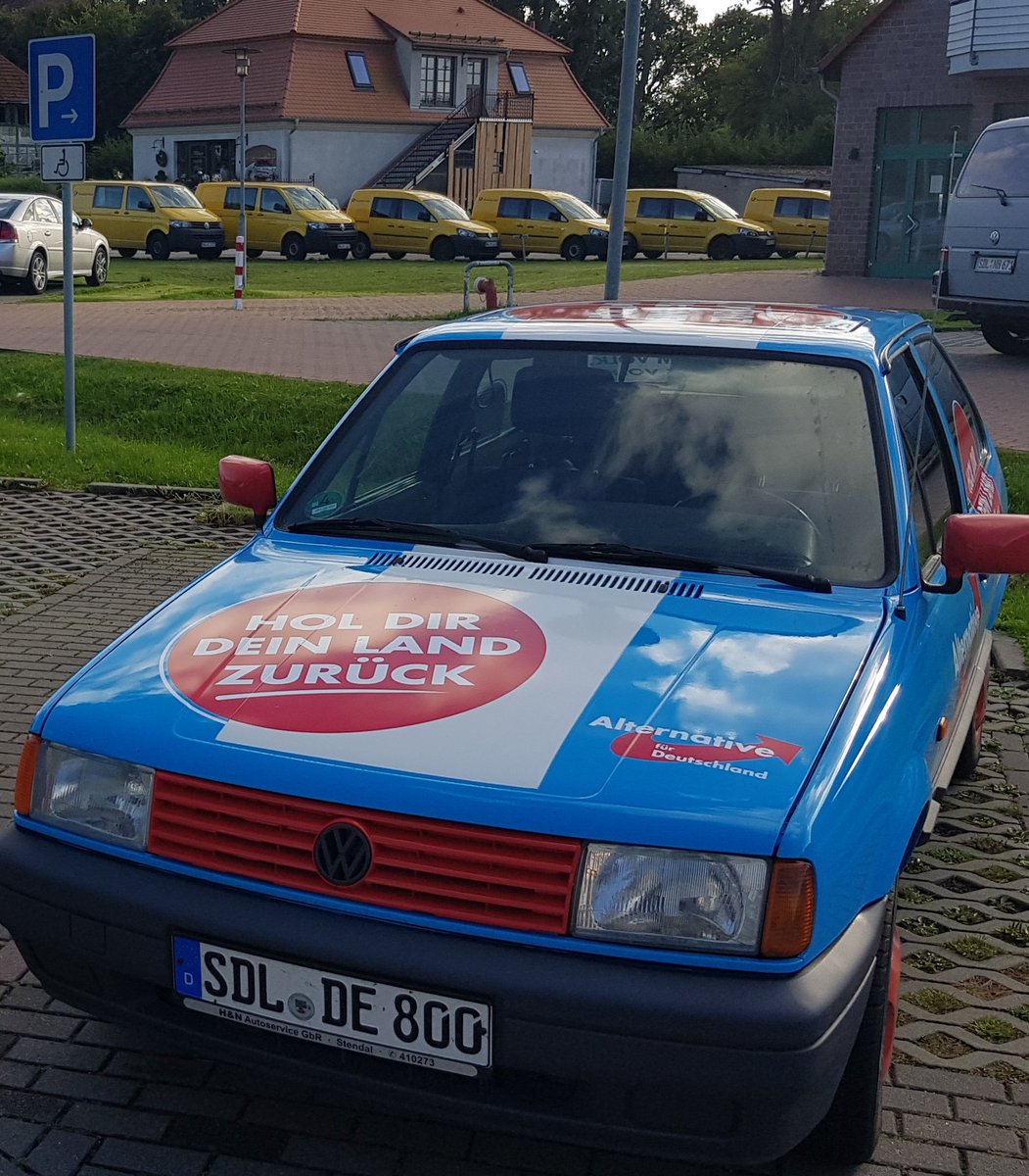 Die #AfD  will sich bei der #BTW17 “ihr“ Land zurückholen. Im LK Stendal fing sie heute rechtswidrig mit einem Behindertenparkplatz an.