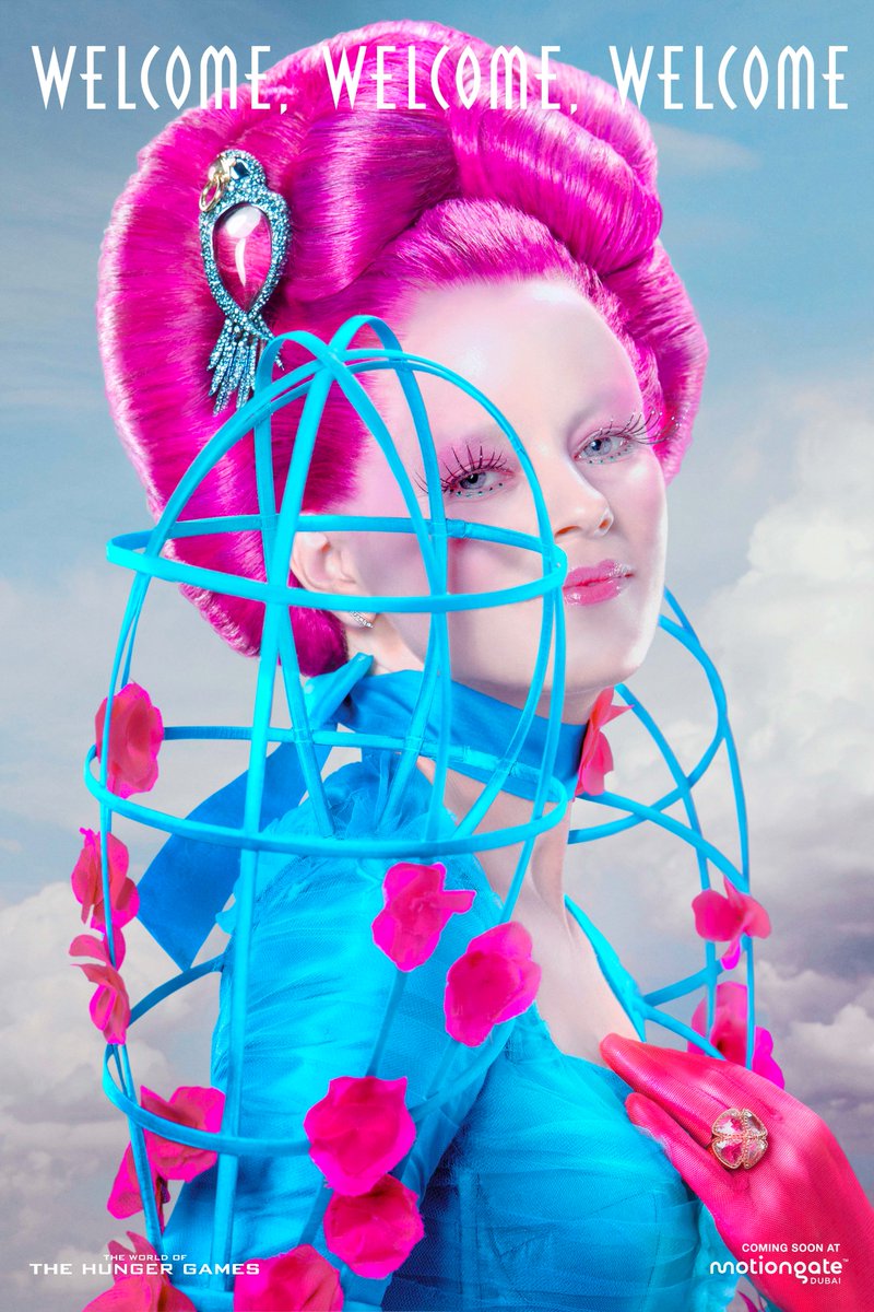 ElizabethBanks's tweet photo. Welcome, welcome, welcome! Start making your plans to see the #WorldofTheHungerGames, coming soon to @motiongateDubai @TheHungerGames https://t.co/oPdWNNjMYL