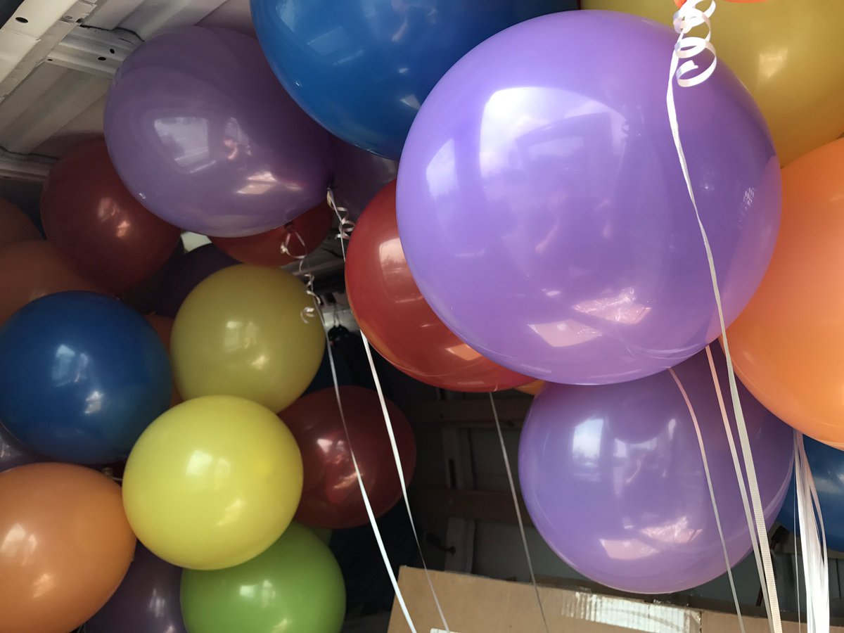 Misty_Lee's tweet image. If childhood taught me anything, it's that THIS IS FUCKING AWESOME.  #PrincessMagic #VanFullOfBalloons #Adulting