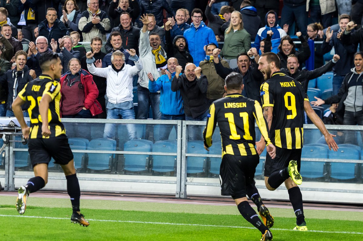 Tim Matavz apre le marcature al 33' di Vitesse - Lazio della prima giornata di Europa League. Foto: Getty.