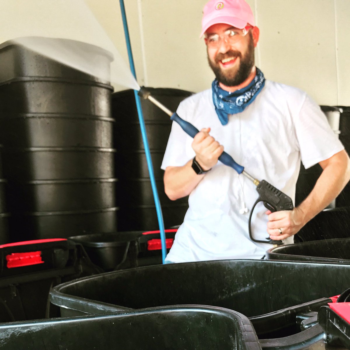 HighFiveProgram's tweet image. "Yippee-ki-yay Mr Falcon!" These clean bins are comin' for you @breweryvivant! #wabf2017 #lesstrashmorefun