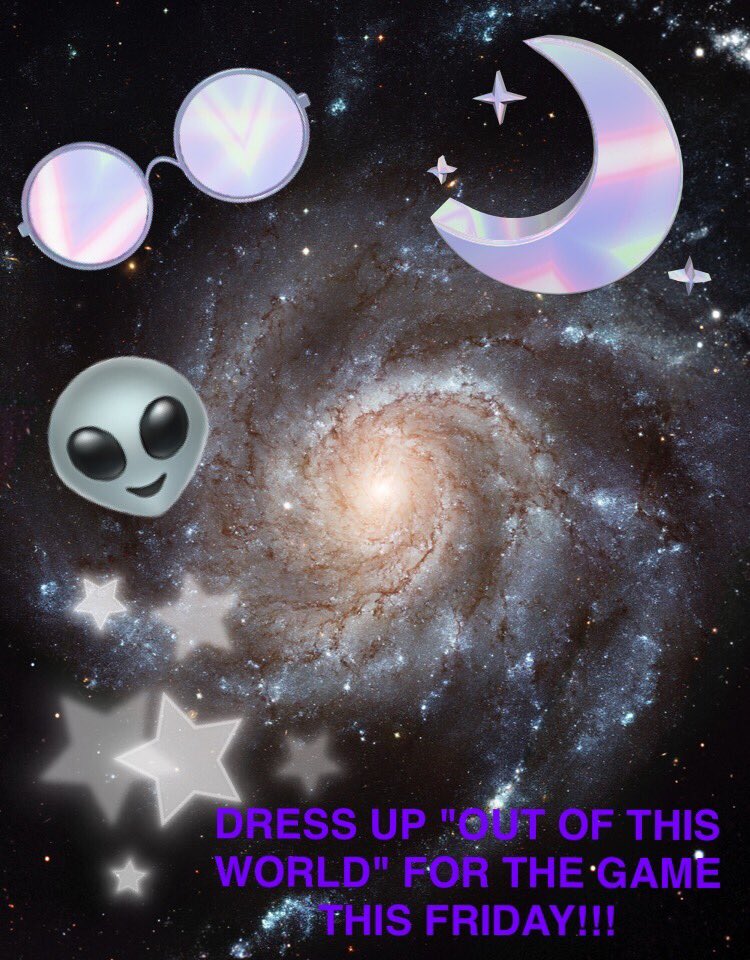 ViewPlainview's tweet photo. We come in peace! ๐๐ผGalaxy wear at the game this friday against Tuttle!! Home @ 7:30 ๐ฝ #beattuttle https://t.co/2sGddfB0XS