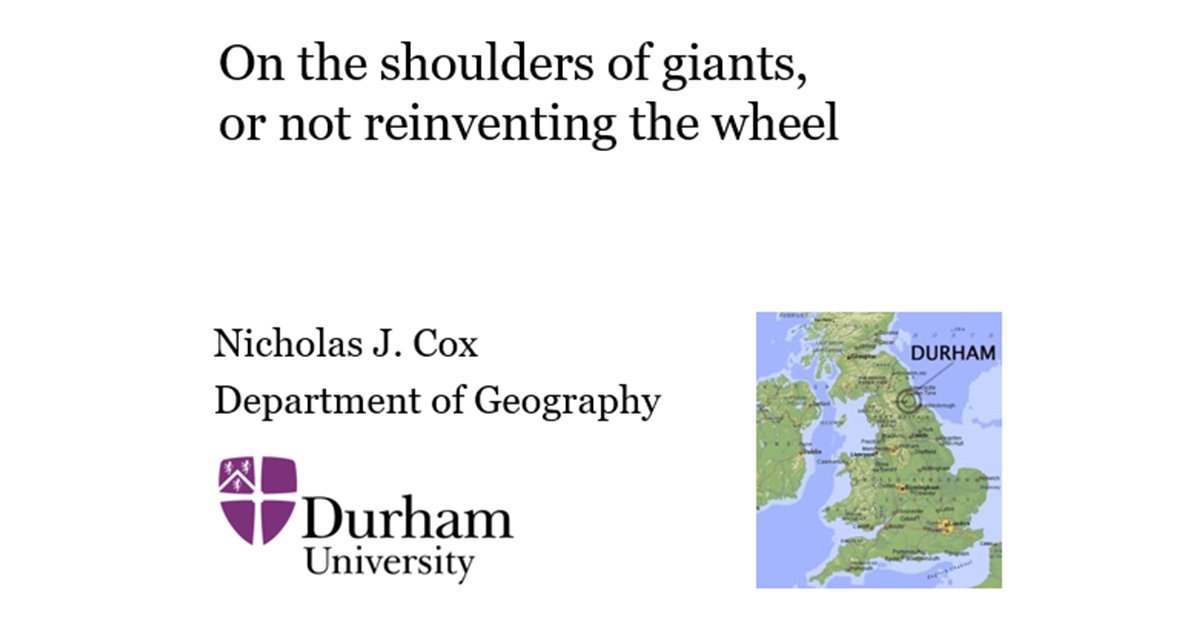 Stata On Twitter Nick Cox Of Durham Uni Shows You To Code As Little As Possible To Do As Much As Possible Https T Co B6kamvecuo Stata2017 Https T Co Sdb4gxh7a5
