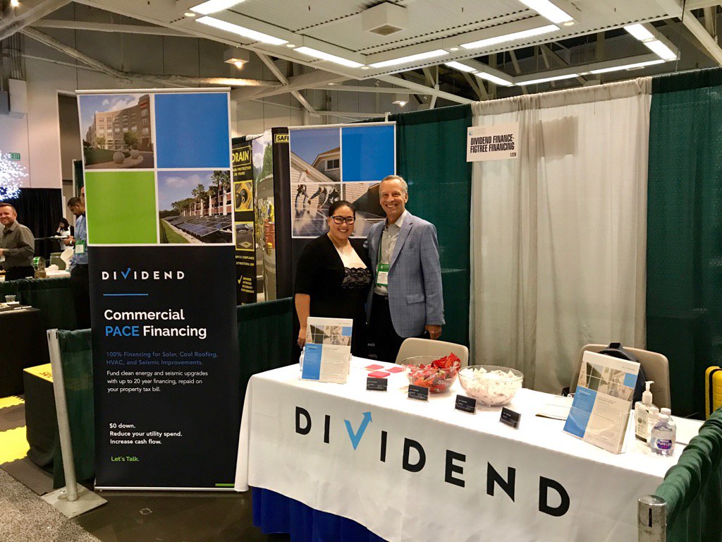 CALED_EconDev's tweet photo. Learning about benefits of #commercialPACE at Dividend booth @CaCities expo. #EconDev https://t.co/k6Ggfm7JIb