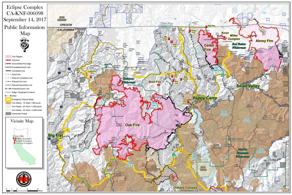 Klamath_NF's tweet photo. Current map for #EclipseComplex Sept 14 2017 https://t.co/X4vQGth8o4