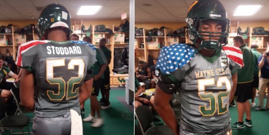 Well, this is awesome. 

Wayne State is honoring the military by wearing the names of Medal of Honor recipients. (via @detnewsRodBeard)
