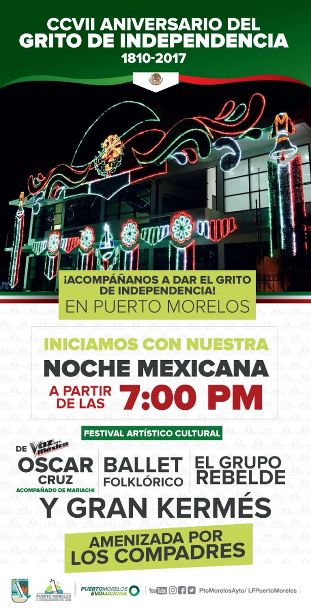 ¡Celebremos juntos nuestras fiestas patrias! ¡Celebremos nuestro orgullo de ser mexicanos! 
¡Viva México!