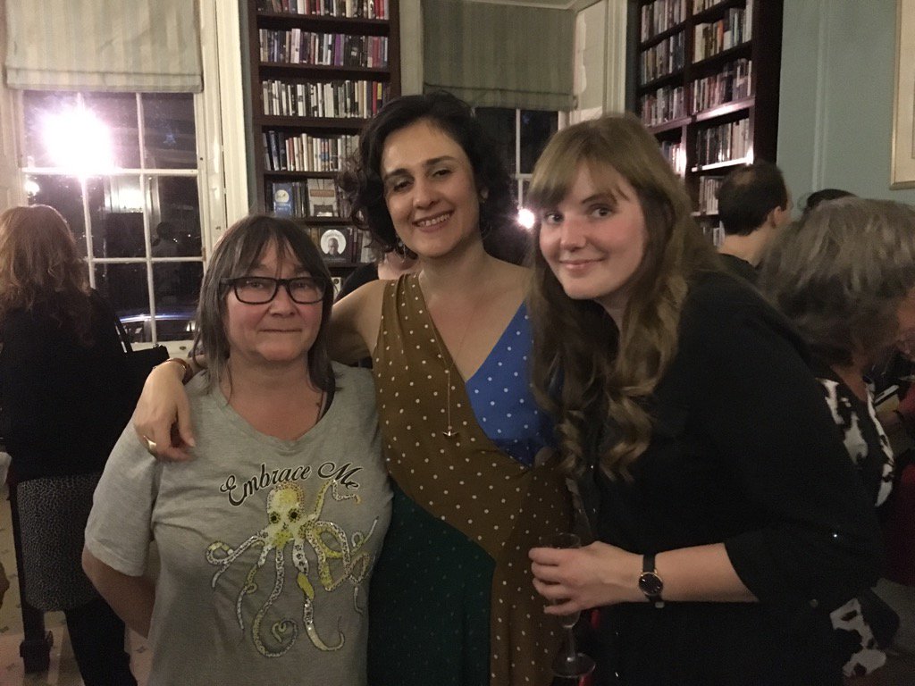 AlexandraPring's tweet photo. Wow. Ali Smith, Kamila Shamsie & Emma Glass #girlpower #writerpower @kamilashamsie @Emmas_Window @BloomsburyBooks https://t.co/jA0CS5uavc