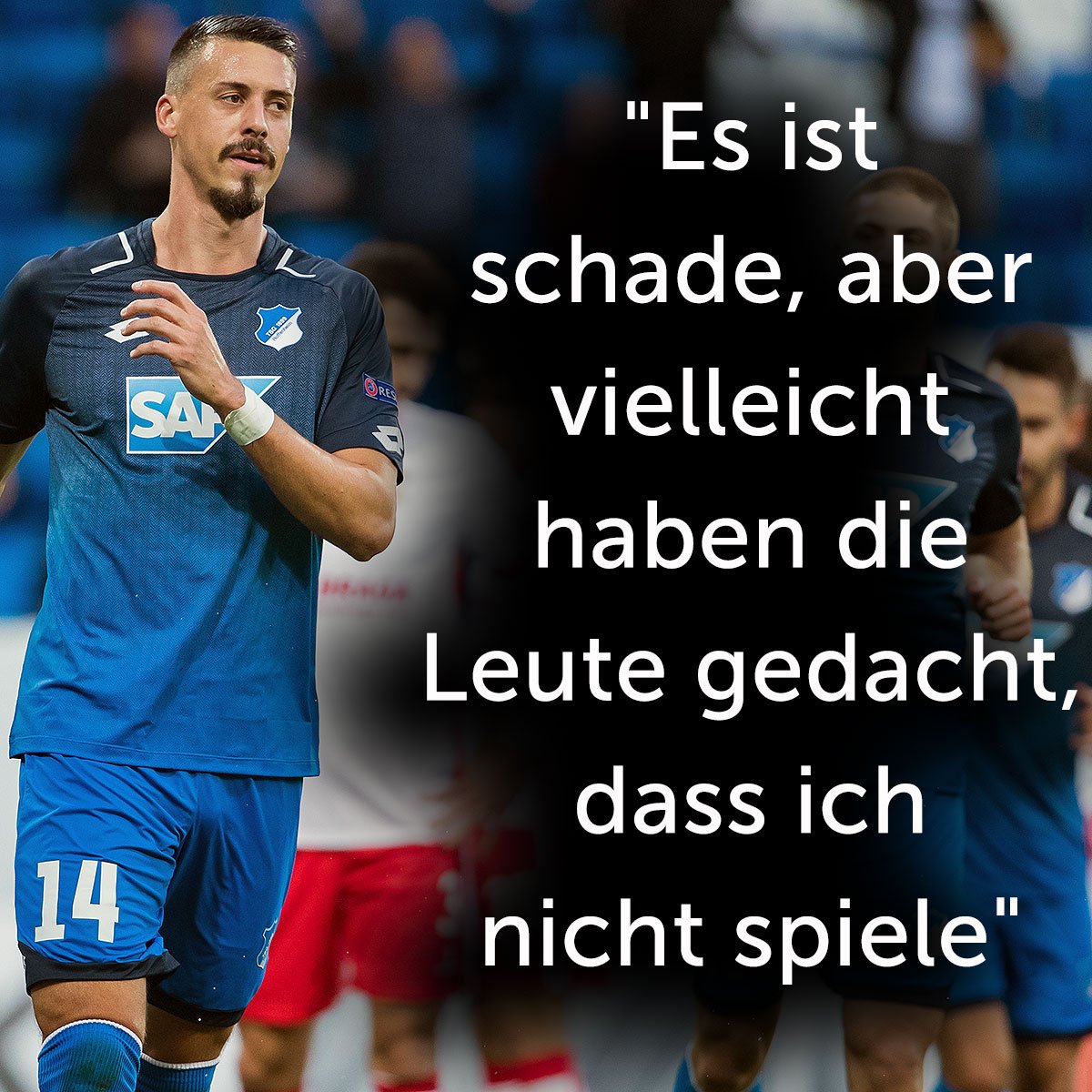 iMFootballNews's tweet photo. Warum waren beim ersten Europa-League-Spiel von #Hoffenheim nur 15.000 Zuschauer da? Sandro #Wagner hat da einen Verdacht 😂😂😂 #TSGSCB #uel https://t.co/vTv4ld9Kfw
