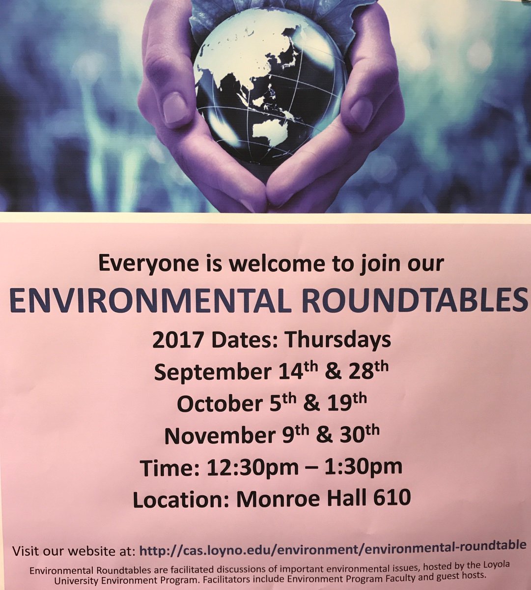 VFreitas19's tweet photo. Here are the dates for the following environmental roundtables! #EnergySmart #CommunitySolar #LOYNO https://t.co/vPWg8J4HoD