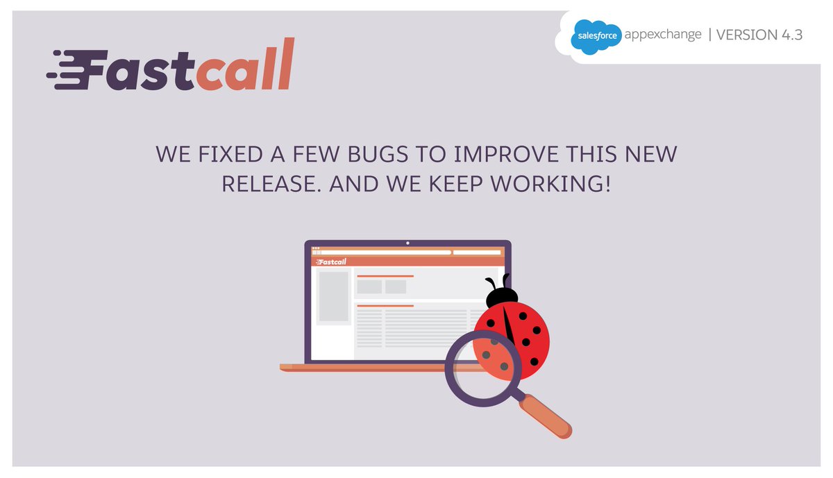 fastcall411's tweet image. We keep working for #Fastcall #NewRelease
-
📢 Download now from the AppExchange 
goo.gl/kK6ydE
-
Stay tuned 😉
