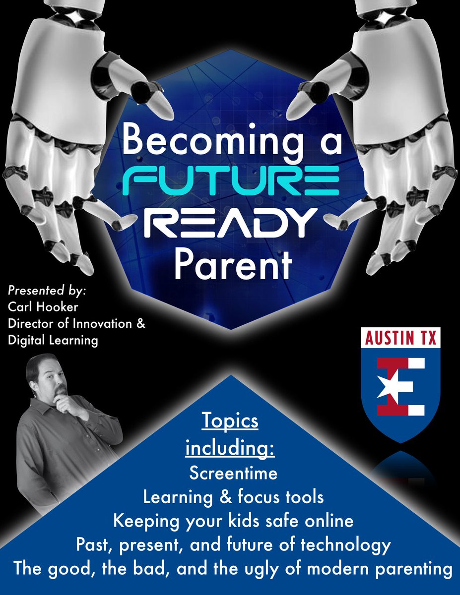 mrhooker's tweet photo. Parents - I’m happy to introduce this year’s series of Tech Talks - “Becoming a Future Ready Parent” #FutureReady https://t.co/hlD9YfS6zb https://t.co/wbBW4I9dUF