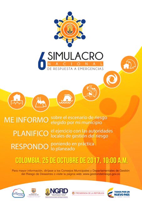 RiesgoCali's tweet photo. Cali se prepara para #SimulacroNacional que organiza la @UNGRD. Convocamos a la comunidad a ser parte de esta labor de prevención. Activados https://t.co/GOe8ohhOfu