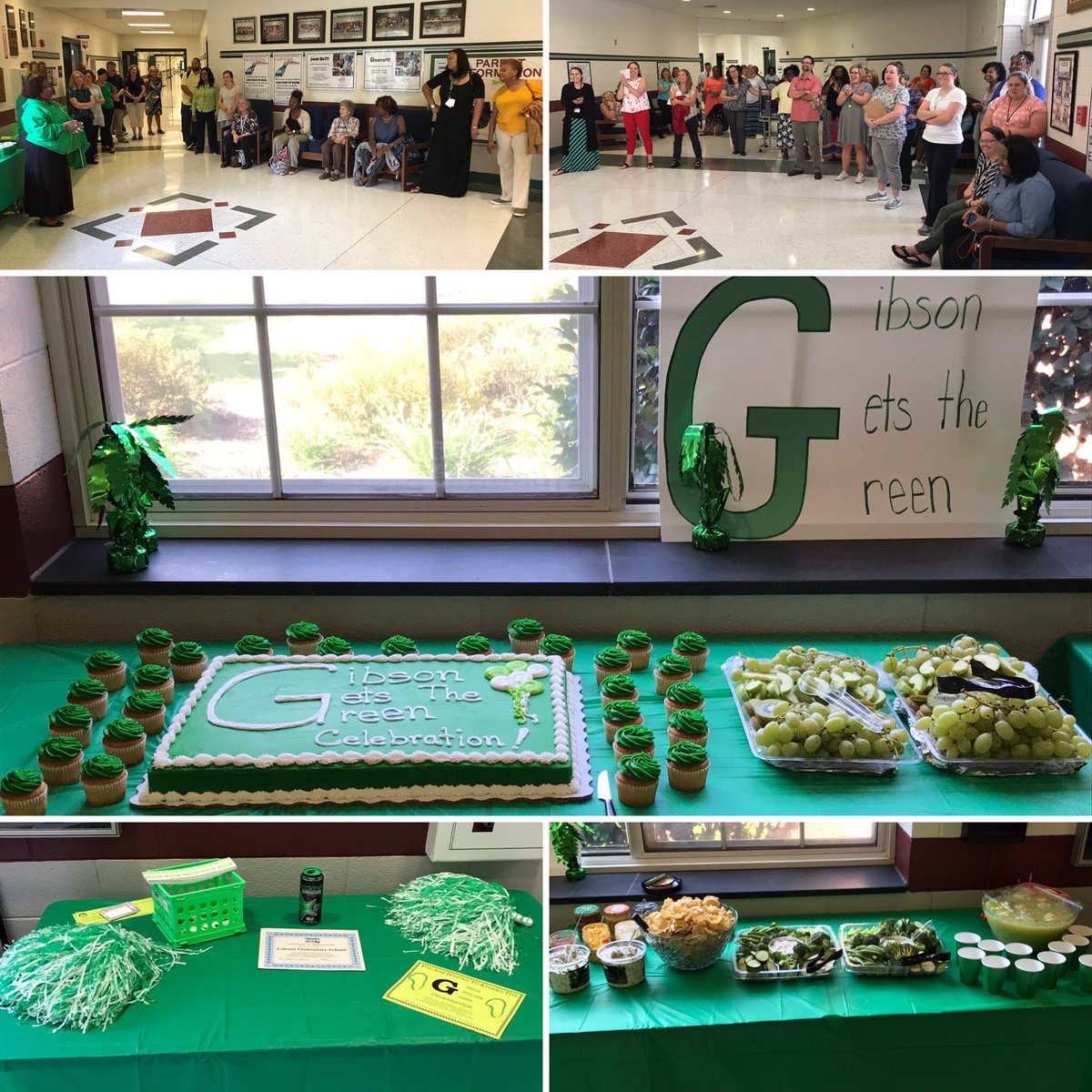"Gibson Gets the Green" and the staff are celebrated. We "Met Growth" last school year and are thankful for the hard work of our teachers.
