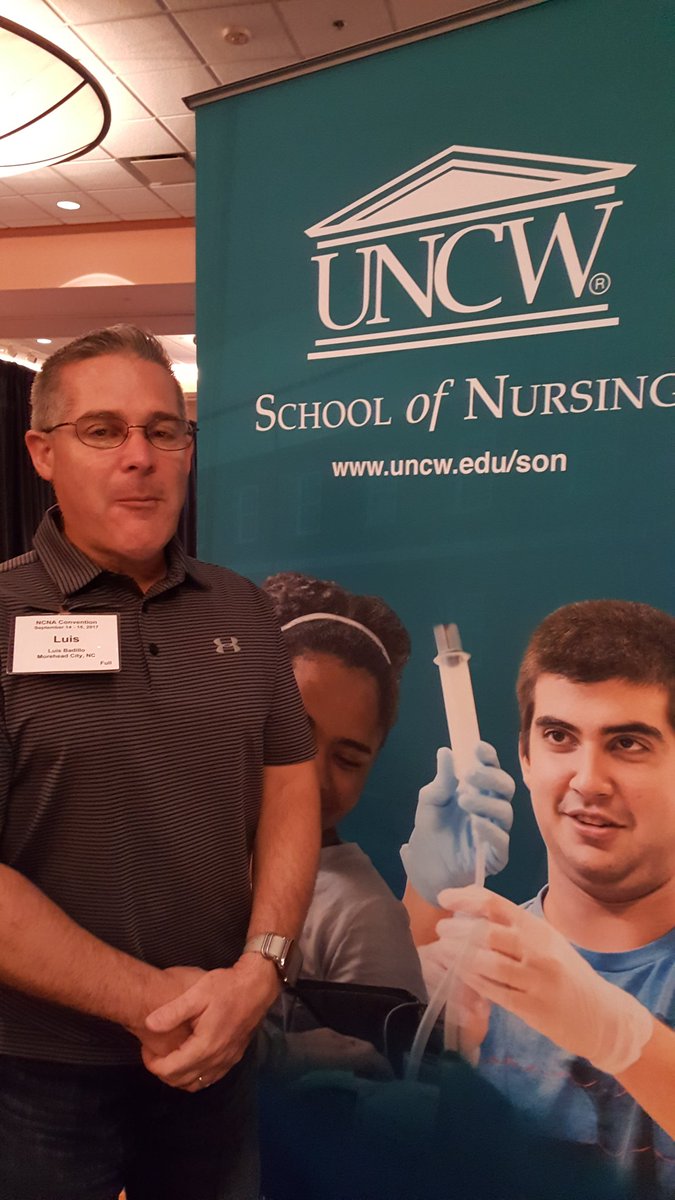 EGreenUNCW's tweet photo. Meet Luis, he is graduating from our ONLINE RN-BSN this fall.  Luis said he enjoyed the 6 starts per year &amp; low cost! erica.green@apdegrees https://t.co/95xPSqRcLm