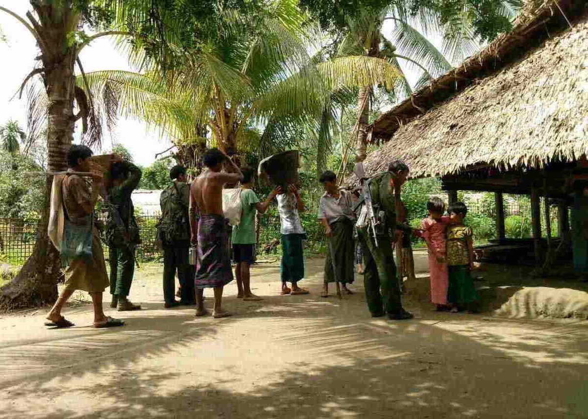 We'll have to carry on rehabilitation   in #Rahkine State after being attacked by ARSA extremist #Bengali  terrorists.Save as u can!