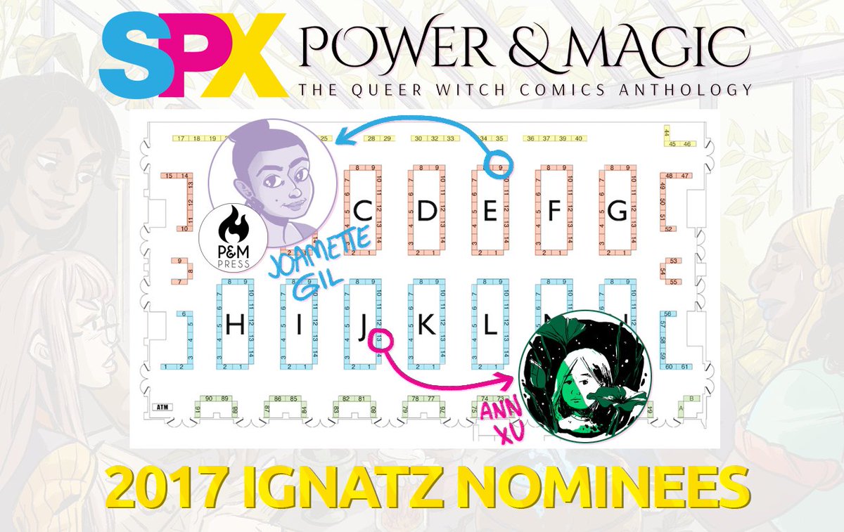 JoametteGil's tweet photo. Contrary to the maps, I'll be at ✨E9✨ this weekend with 2017 Ignatz-nominated POWER &amp; MAGIC! Contributor @epershannd is also at #SPX2017! https://t.co/78QH9Kjduf