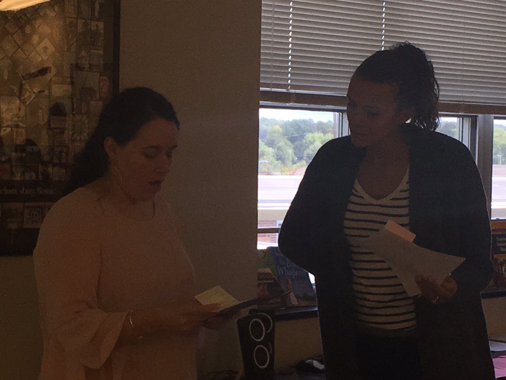 coachbaughman's tweet photo. So proud to facilitate today's Elementary Literacy PD with our new teachers and my Rock Star colleague @RunkleLisa #masdproud https://t.co/Ug6ZjuC1rf