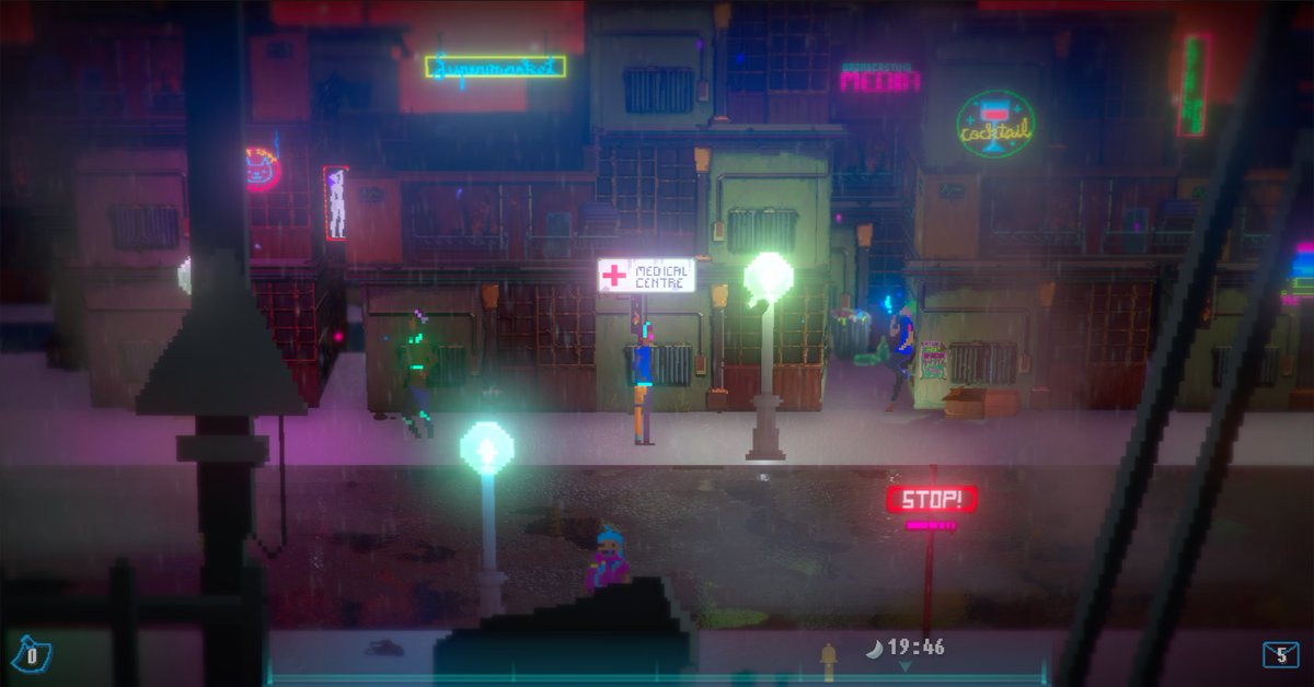 TeamFourthEye's tweet photo. We implemented a day/night cycle a couple days ago! It's still a #WIP but it's getting there. 

#madewithunity 
#pixelart #Pixel https://t.co/7Mq3Gk42i2