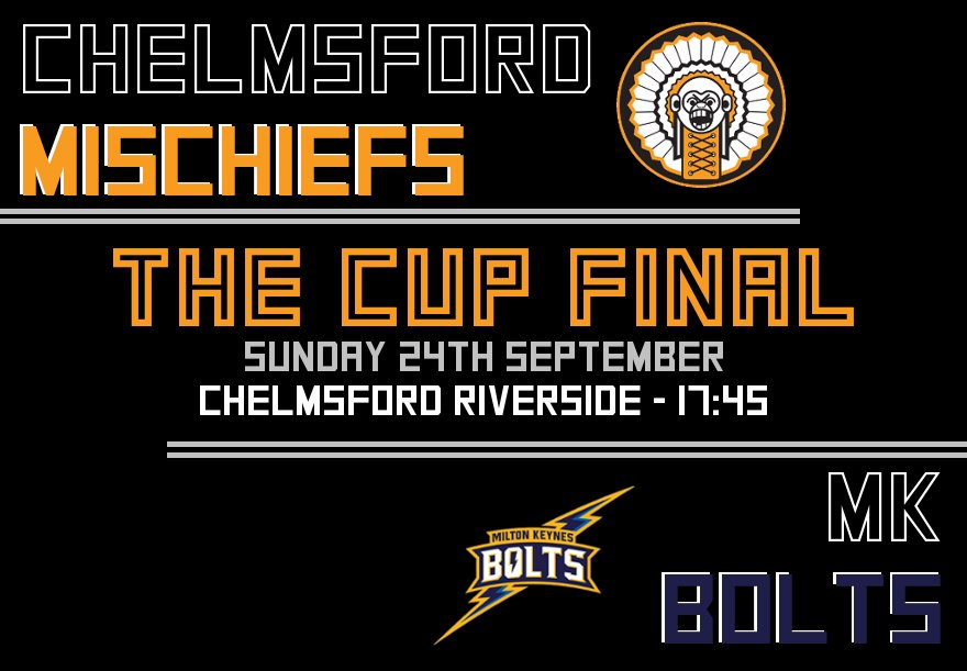 THIS IS IT! The cup final for the Access Group Challenge takes place on Sunday 24th 17:45 @ Riverside. See you there #ByeByeBolts