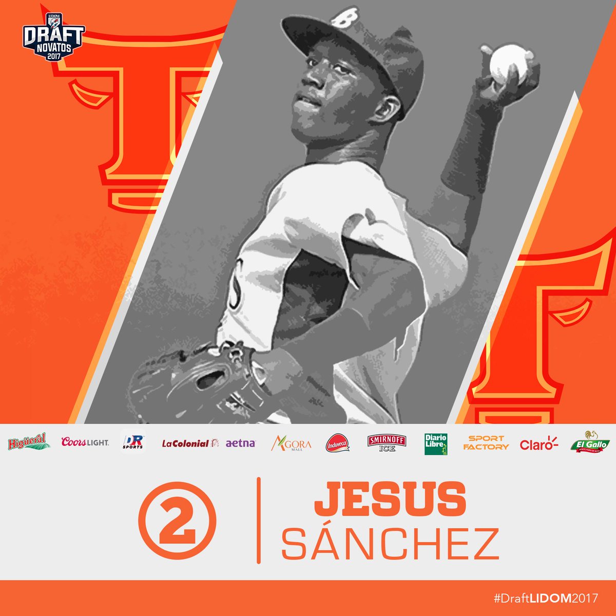 LIDOMRD's tweet photo. ¡Jesús Sánchez es el segundo pick de este #DraftLIDOM2017! @TorosdelEste https://t.co/IIgxUFzukX
