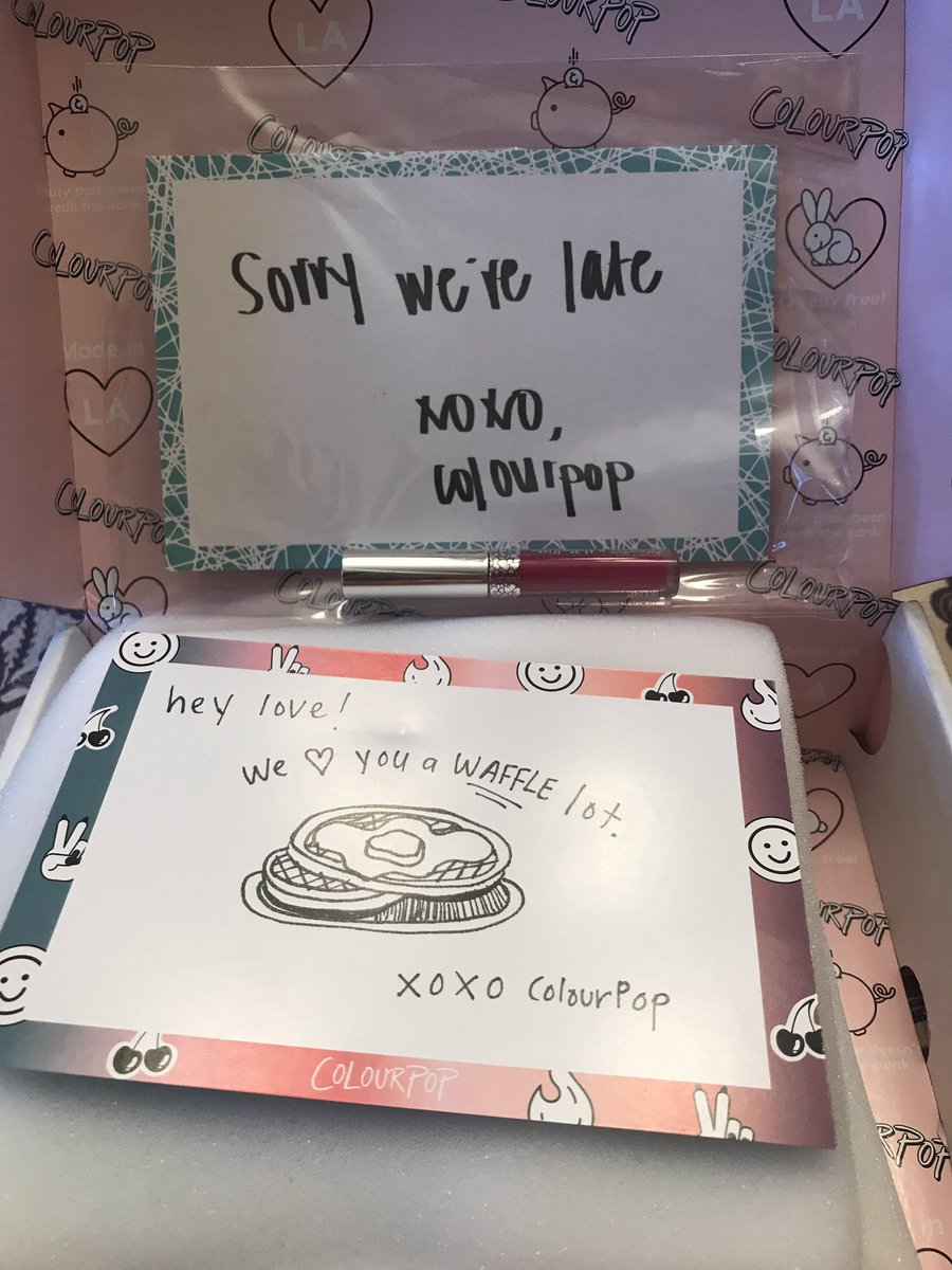 AlexHysick's tweet photo. Thank you @ColourPopCo! You're the best! 😘 https://t.co/oHjMiVgNxP