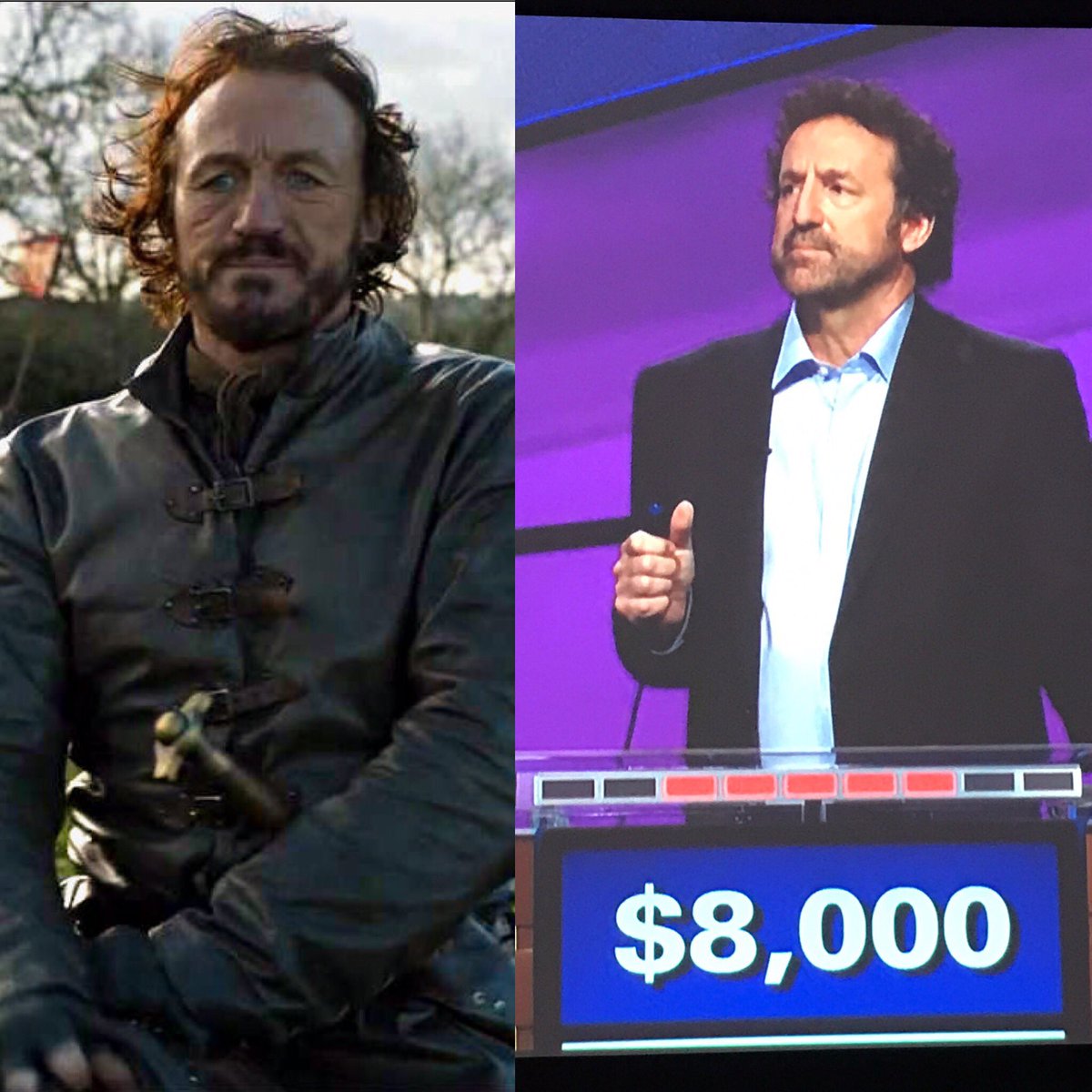 BobbleheadMilos's tweet photo. I'll take "@Jeopardy contestants who look like Game of Thrones characters" for $400, Alex. @whoisalexjacob @GoT_Tyrion @GameOfThrones https://t.co/YGhFoUqd8g
