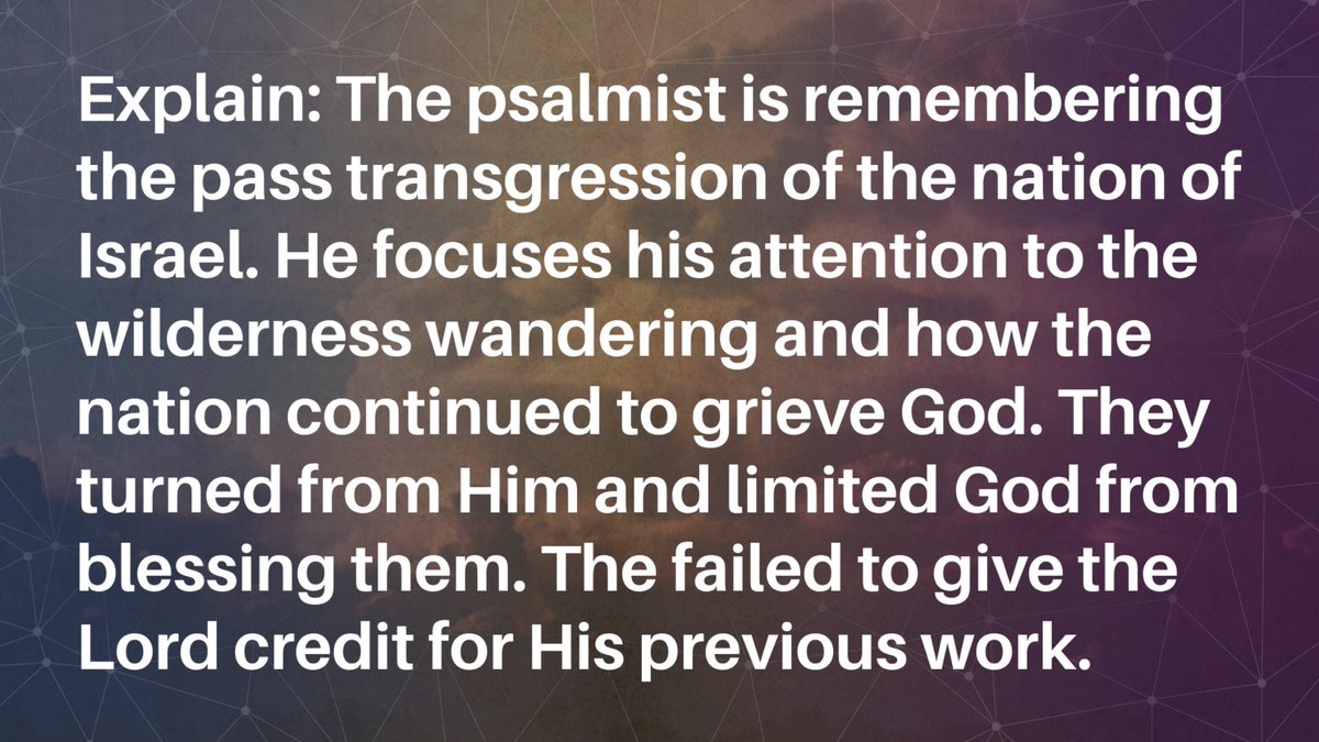 revcarmichael's tweet photo. Psalm 78:40-42 https://t.co/b55rd1PBRt