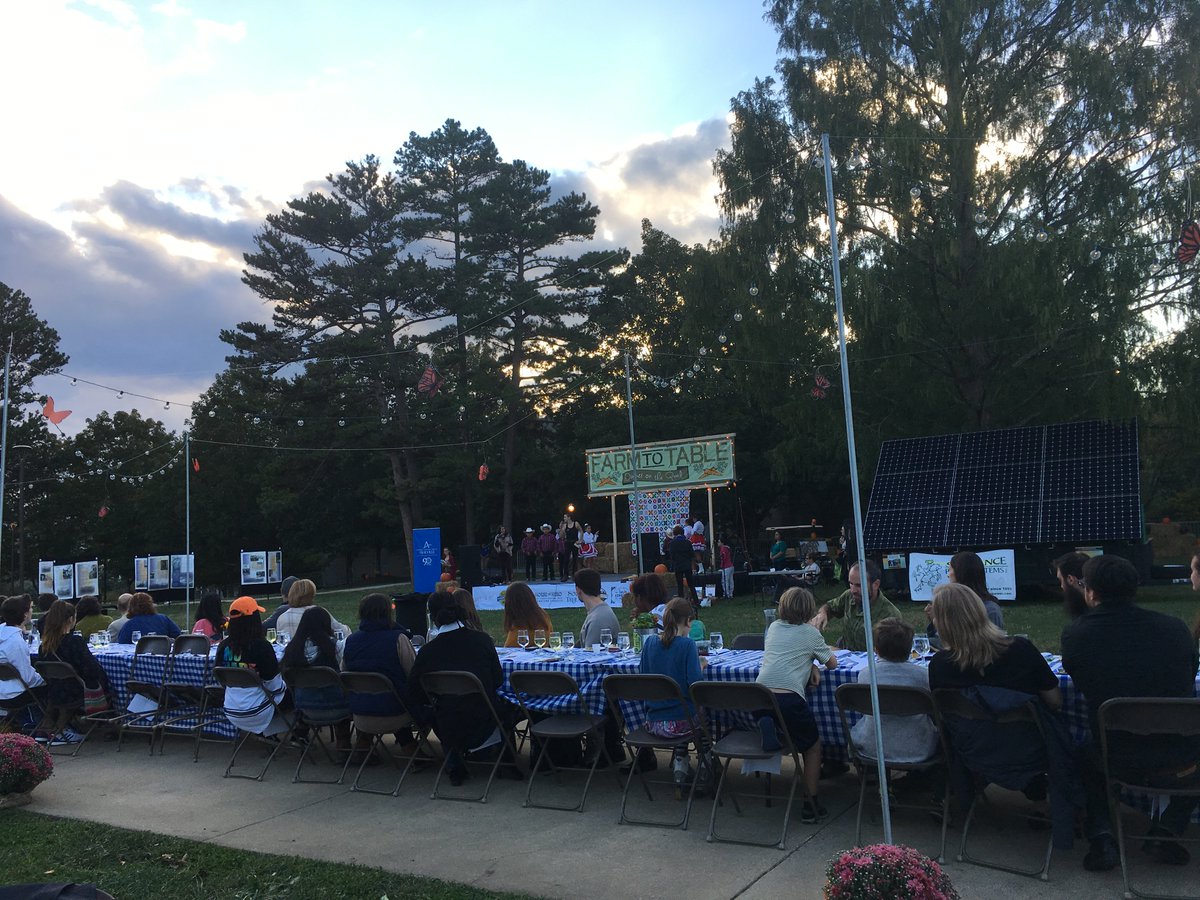 UncAvl's tweet photo. Beautiful evening for delicious local food, music, and community at our third annual Farm-to-Table Dinner on the Quad #uncavl https://t.co/IxX1JQWAur