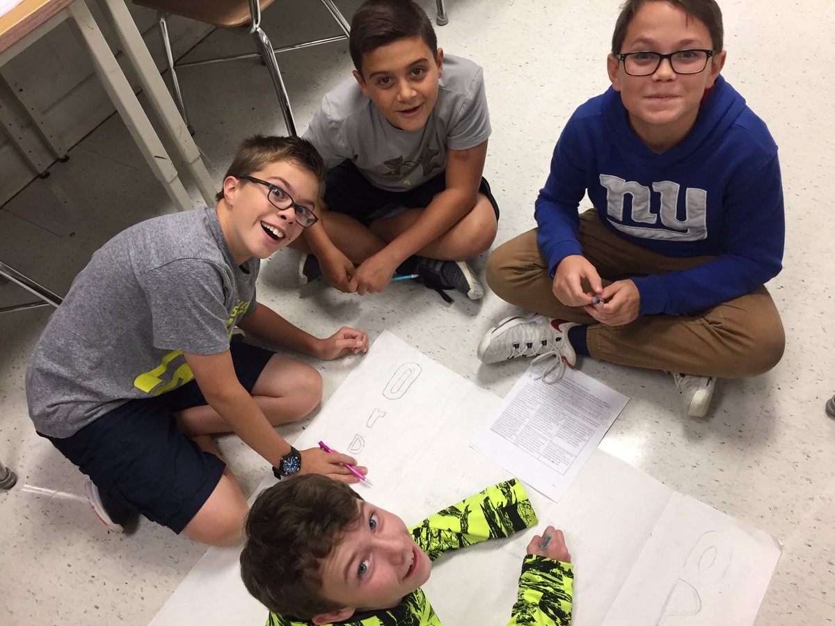 6th Graders working hard <a href="/FuquayVarinaMS/">Fuquay-Varina Middle School</a> on their "Order of Operations" project..can't wait for the presentations!! #BengalProud