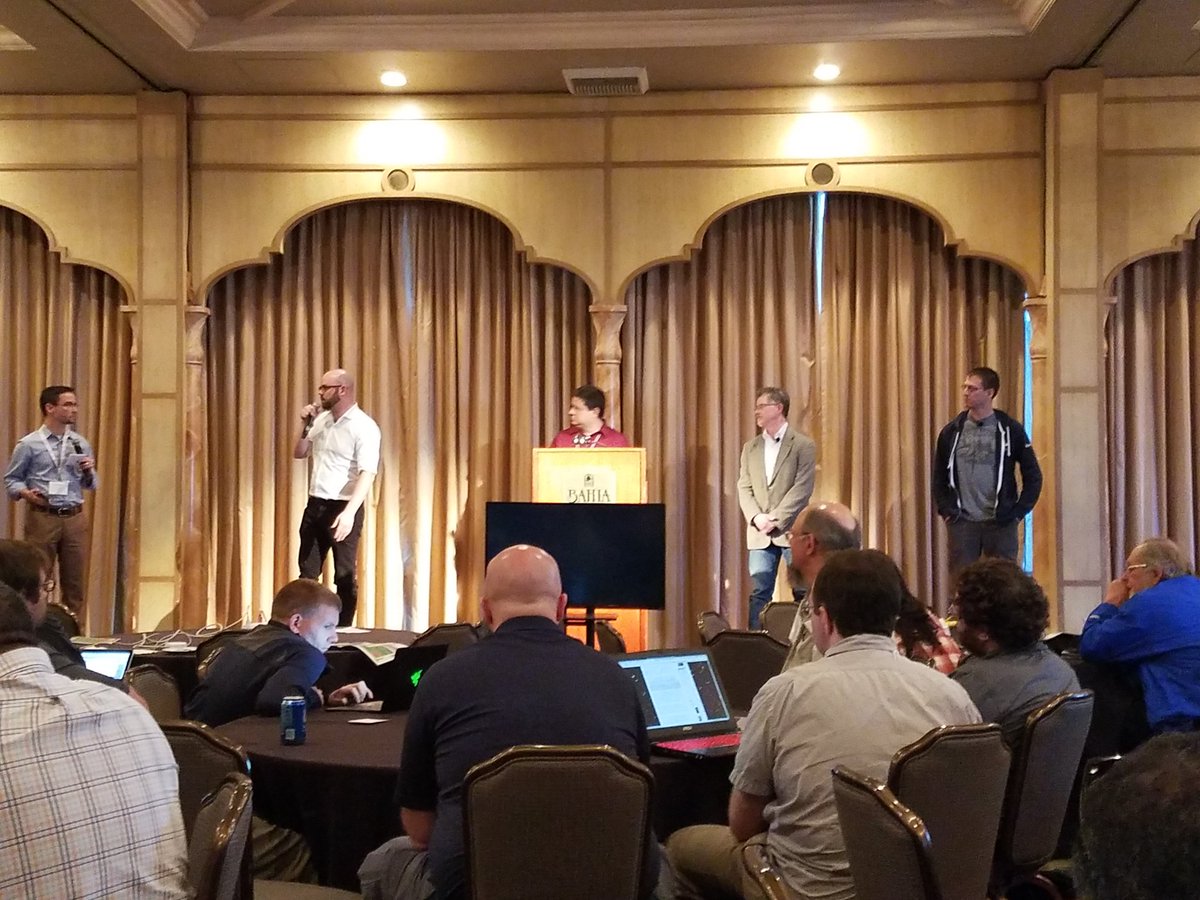 BobMcGwier_N4HY's tweet photo. @gnuradio Government panel discusses open source moves by US government #GRCon17 https://t.co/5cfZ9CVyj7